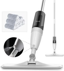 Deerma 360 Derece Dönen Su Püskürtmeli Sprey Mop Paspas+1 Adet MicroFiber Yedek Mop (Deerma Türkiye Garantili)