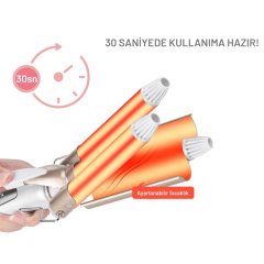 Yui KB3060 25mm Su Dalgası (Wag) Saç Maşası Beyaz
