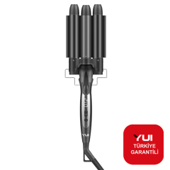 Yui KB3060 25mm Su Dalgası (Wag) Saç Maşası Siyah