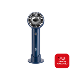 Yui F23 Kablosuz Şarjlı El Tipi Mini Fan Vantilatör(Yui Türkiye Garantili) Mavi