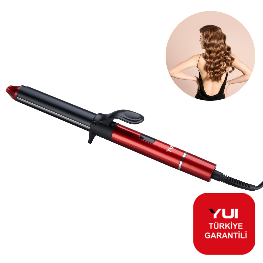 Yui KB3036 Seramik Plaka Led Ekran 28mm Saç Şekillendirici Maşa(Yui Türkiye Garantili)