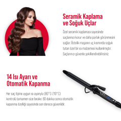 Yui KB2005 Led Göstergeli Seramik Plaka 26mm Saç Maşası(Yui Türkiye Garantili)