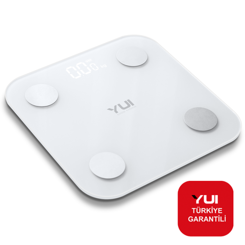 Yui KB11 Akıllı Yağ Ölçer Şarjlı Fonksiyonel Bluetooth Tartı Baskül(Yui Türkiye Garantili)
