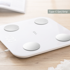 Yui KB11 Akıllı Yağ Ölçer Şarjlı Fonksiyonel Bluetooth Tartı Baskül(Yui Türkiye Garantili)