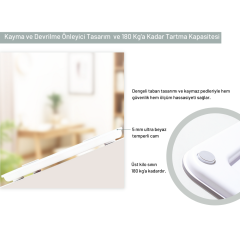 Yui KB11 Akıllı Yağ Ölçer Şarjlı Fonksiyonel Bluetooth Tartı Baskül(Yui Türkiye Garantili)